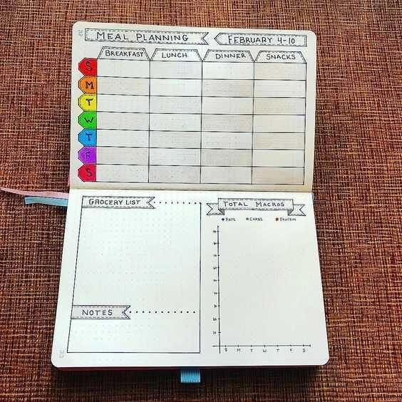 an open planner with colorful markers on it