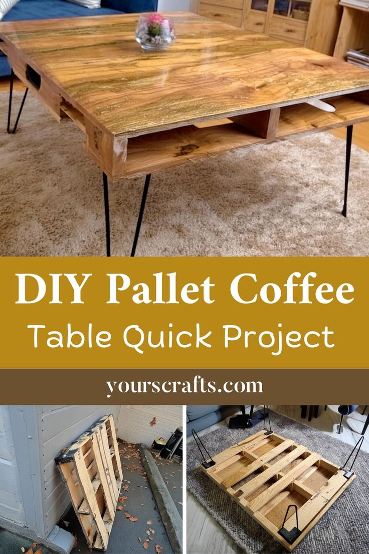 the diy pallet coffee table quick project