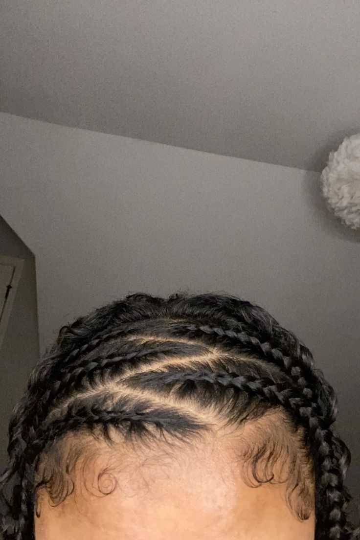 Braids For Short Natural Curly Hair, Half Up Braids Short Hair, Braided In The Front Hairstyles, Half Way Braids Hairstyles Natural, Cornrow Front Hairstyles, Zig Zag Part Hair Curly, Zig Zag Braids With Curly Hair, Half Cornrows Half Natural Hair, Front Half Braided Hairstyles