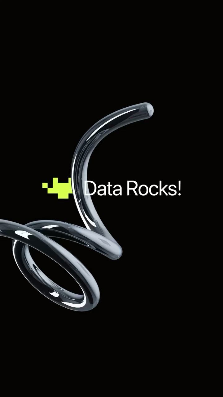 a black background with the words data rocks on it