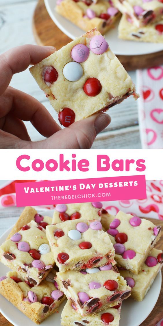 valentine's day desserts with cookies and candy bars