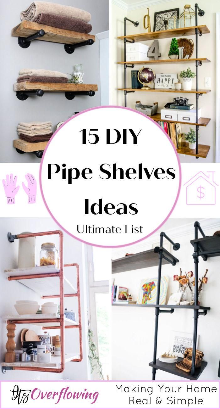 the top five diy pipe shelvings for your home is featured in this post