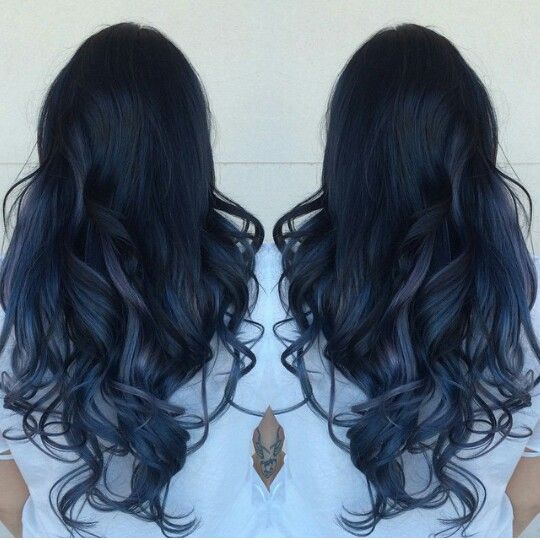 Blue Black Hair, Gray Ombre, Grey Slate, Hair Color And Cut, Hair Inspiration Color, Hair Envy, Grunge Hair, Dream Hair, Blue Ombre