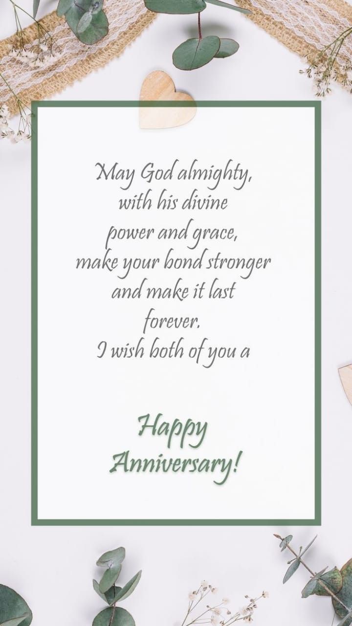 an anniversary card with eucalyptus leaves and flowers