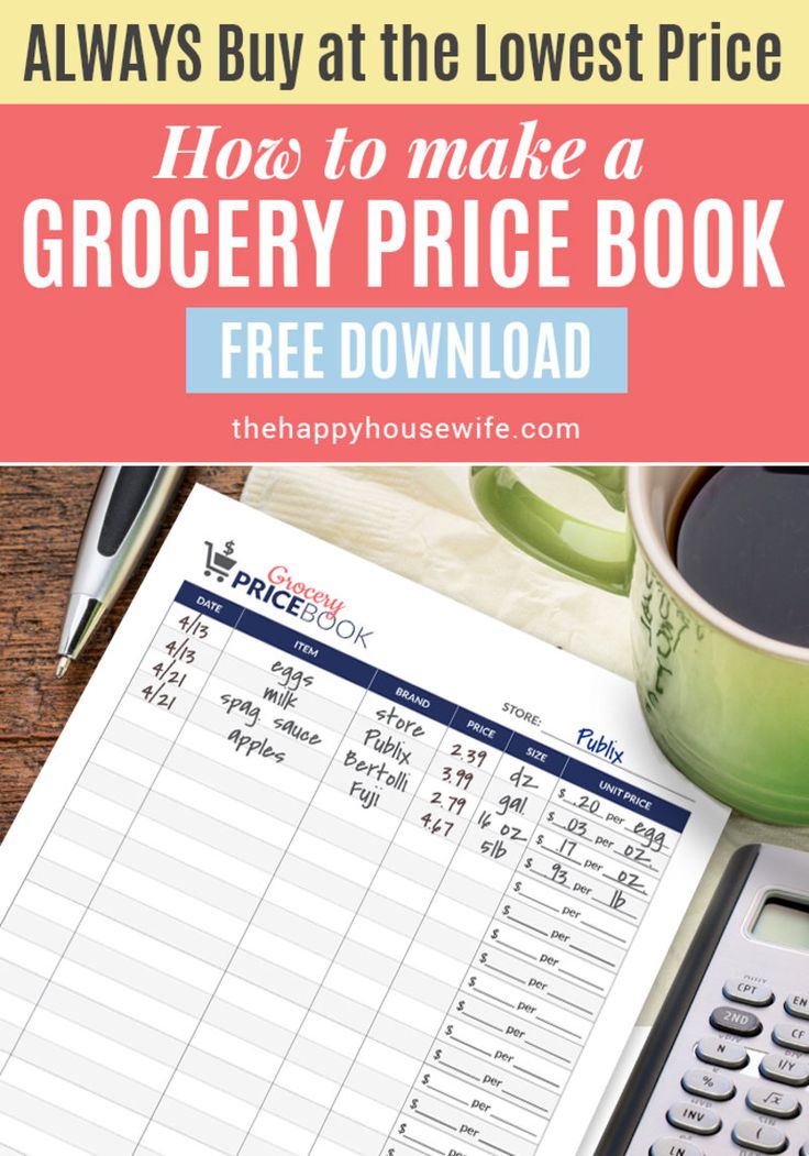 a grocery price book with the title how to make a grocery price book for free