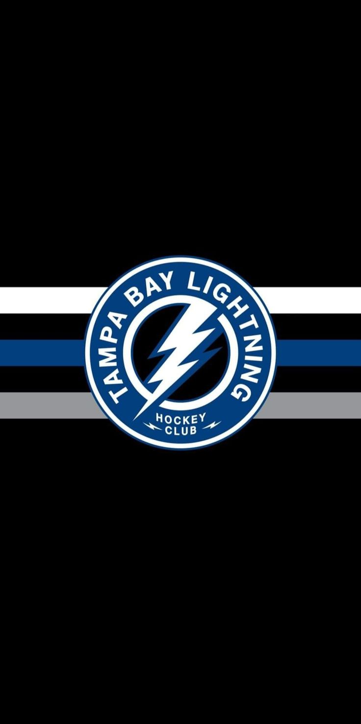 the tampa bay lightning logo on a black background