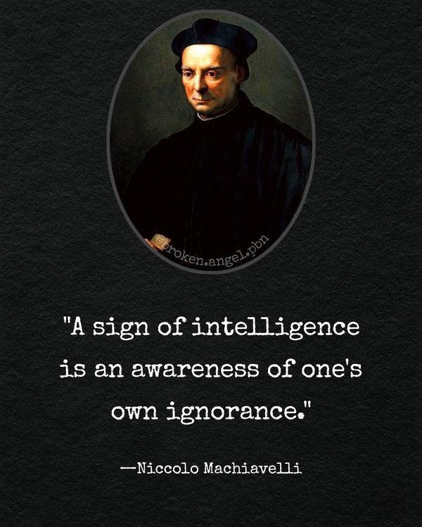 a quote from nicholas mchenavill on the significance of intelilignence