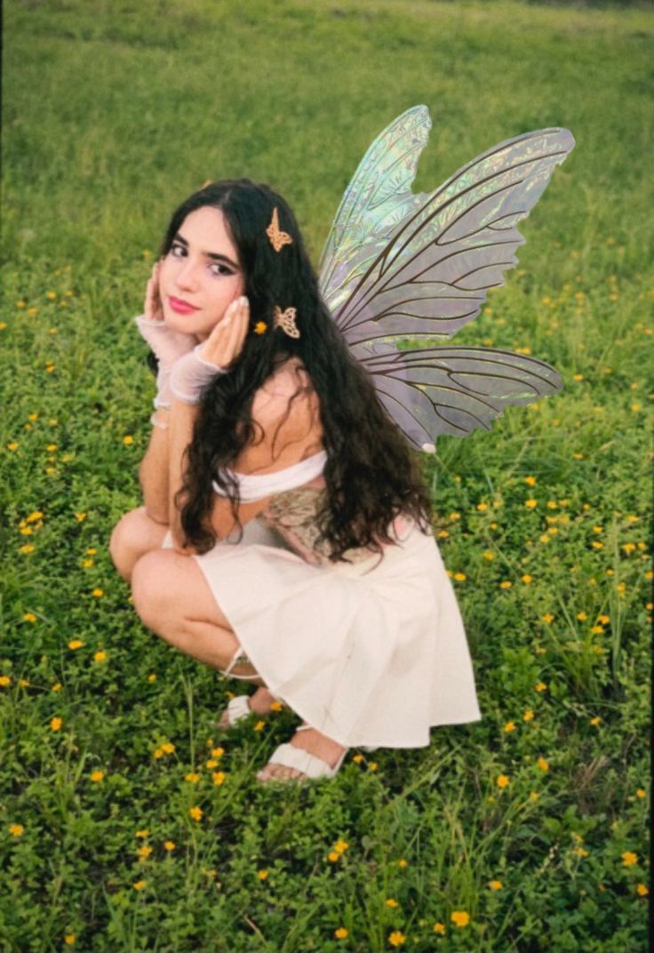 #fairyaesthetic Fairy Wings White, Girls Halloween Costume Ideas, Halloween Costumes Girl, Aesthetic Girl Drawing, Saturday Plans, Fairy Couture, Boss Aesthetic, Girls Halloween Dress, Iridescent Butterfly