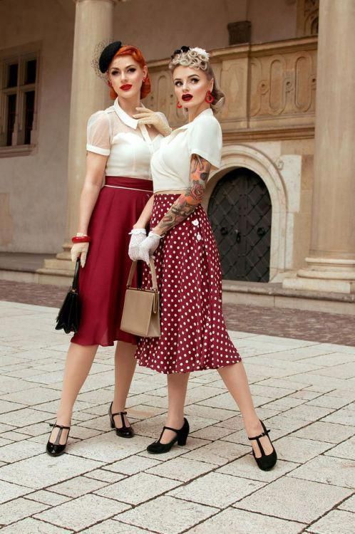 Moda Pin Up, Stile Pin Up, 40s Mode, Mode Rockabilly, Fashion 40s, 50s Outfits, Vintage Outfits 90s, Fashion 50s, Vintage Fashion 1950s