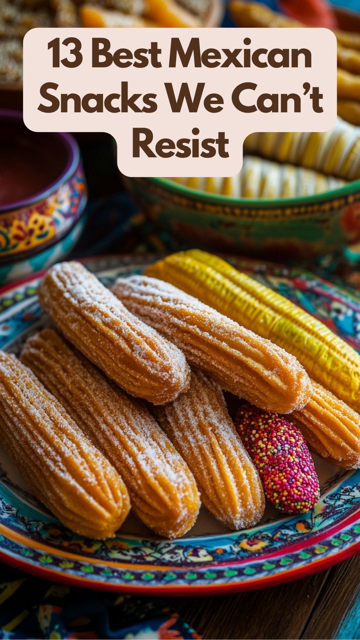 A plate of authentic Mexican snacks featuring churros, elote, and tamales, showcasing vibrant colors and flavors perfect for a tasty celebration. Mexican Snacks For Kids, Mexican Snack Recipes, Mexican Charcuterie Board Ideas, Mexican Finger Foods, Spicy Mexican Candy, Mexican Snack Foods, Tamarind Fruit, Mexican Treats, Mexican Flavors