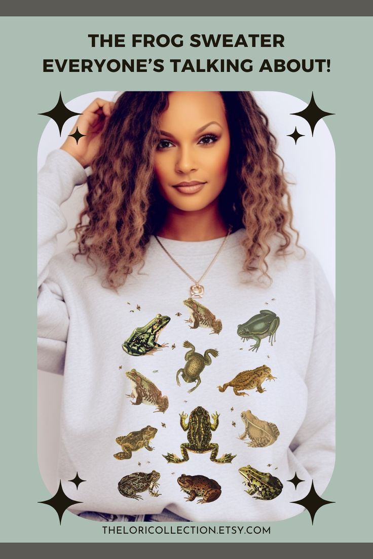 This frog sweater aesthetic combines comfort and unique style for a playful winter outfit. Whether you're dressing up or down, this sweater makes any frog sweater outfit unforgettable. Add this charming piece to your wardrobe today and upgrade your winter looks.