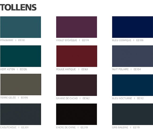 an image of the colors of paint samples for interior and exterior walls in different shades