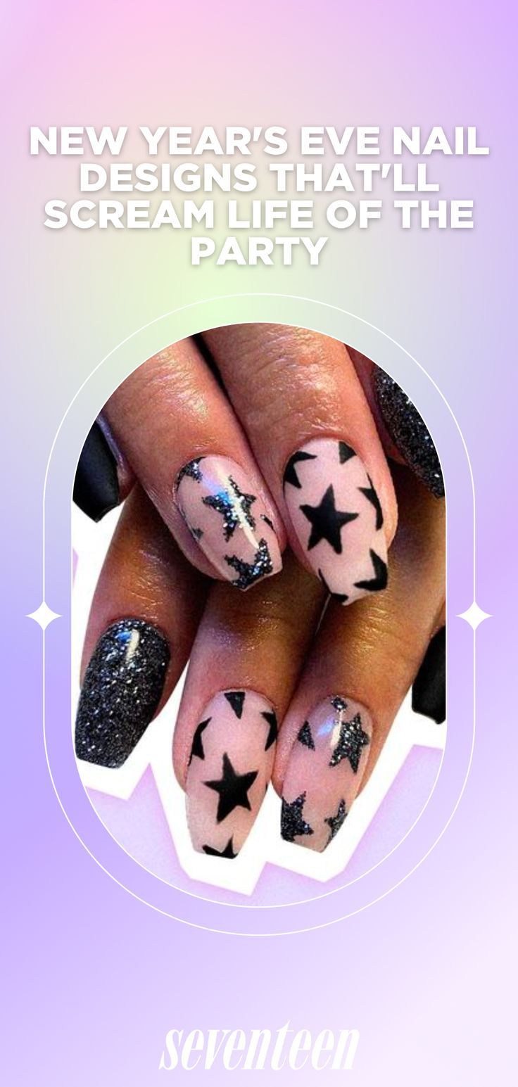 Sparkle and shimmer are just what you need. New Year's Eve Nails, Ombre French Tips, Festive Nail Designs, New Years Look, New Years Eve Nails, Black French Tips, White And Silver Nails, Glittery Nails, White Tip