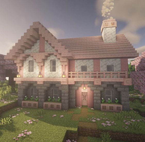 an image of a house in minecraft