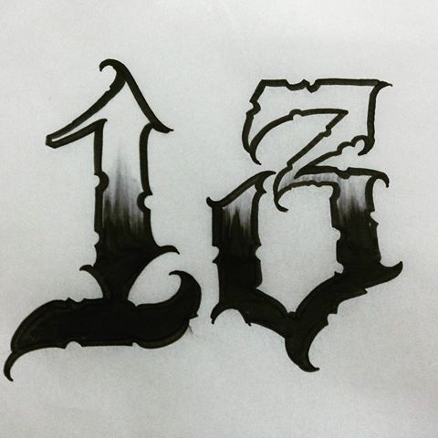 the letter f is made up of black ink