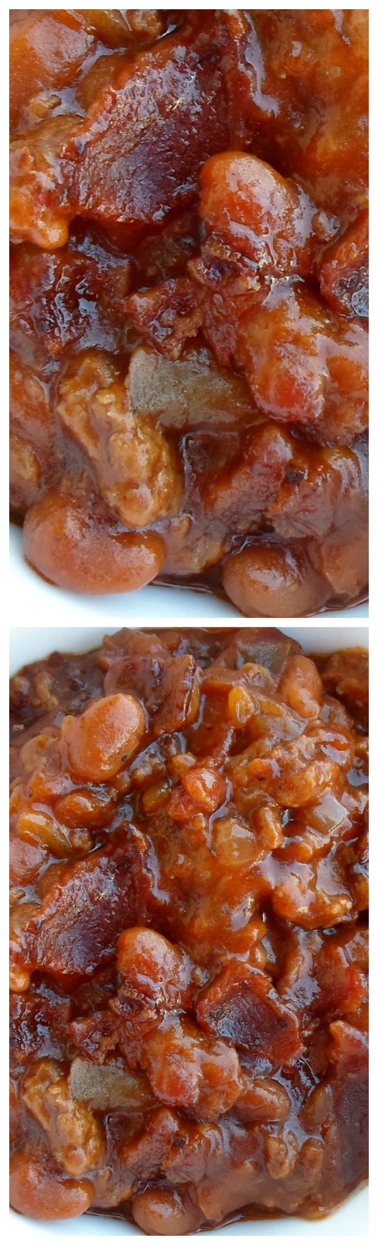 two pictures showing the same food in different stages of being cooked and then covered with sauce