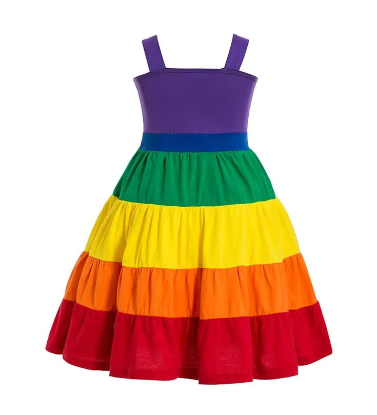 Summer Girls Rainbow Birthday Party Dress Rainbow Birthday Party, Girl Rainbow, England Fashion, England Style, Birthday Party Dress, Rainbow Birthday, Summer Party Dress, Beautiful Embroidery, Knee Length Dress