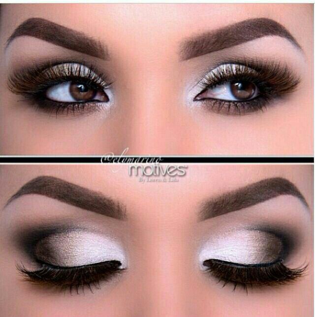 Silver And Black Eye Shadow Wedding Hairstyles And Makeup, Make Up Studio, Makeup Tip, Makijaż Smokey Eye, Make Up Looks, Smokey Eyes, Makeup Goals, Eye Make, Wedding Hair And Makeup