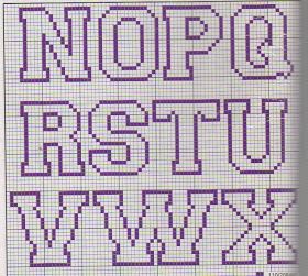 a cross stitch alphabet with letters and numbers