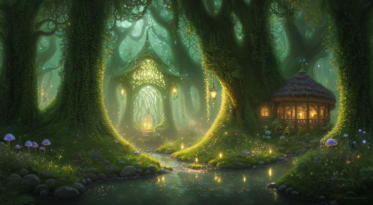 an image of a fantasy forest scene