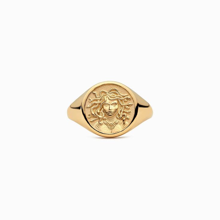 Shop our Solid 14k Yellow Gold Medusa Signet Ring to embody this powerful deity, a symbol of female empowerment and female liberty. Stackable Diamond Bands, Goddess Bracelet, Turn To Stone, Forever Gifts, Gifts For Your Girlfriend, Greek Goddess, Wrap Rings, Ring Size Guide, Aphrodite