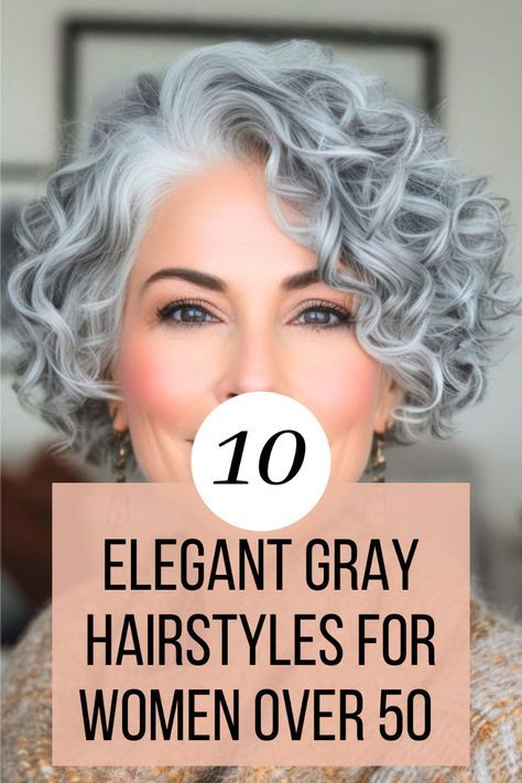 Curl Grey Hair, Grey Hair Medium Length Over 50, Medium Grey Curly Hair Over 50, Shoulder Length Gray Hairstyles, Long Gray Hairstyles For Women Over 50, Short Shoulder Hairstyle Women, Hairstyles For Silver Hair Over 50, Updos For Grey Hair Over 50, Medium Length Curly Gray Hair