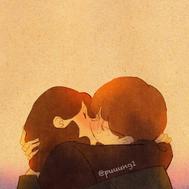 two people are hugging each other in front of a sky background with the sun shining on them