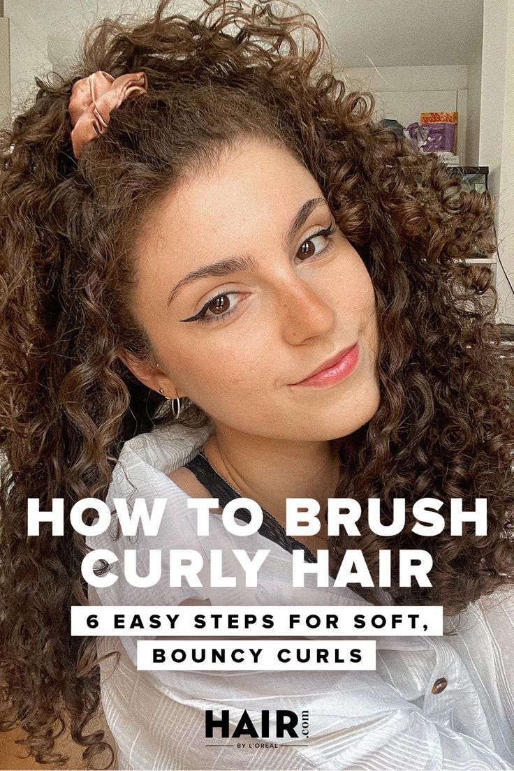 A proper brushing technique can mean the difference between defined curls and lots of frizz. Learn how to brush curly hair for beautiful curls and coils. How To Do Brush Curls, How To Brush Coil Curly Hair, How To Brush Curly Hair, Curl Bounce Brush, How To Use The Denman Brush On Curly Hair, Bounce Curl Define Brush, Brush Curly Hair, Soft Bouncy Curls, Brushing Technique