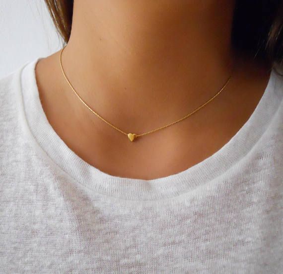 Heart Bead Necklace, Gold Hart Necklace, 14K Gold filled Necklace, Layering Necklace, Gold Heart Pen Heart Bead Necklace, Simple Charm Necklace, Colored Rings, Rings Ruby, Expensive Items, Ruby Set, Jewelry Ruby, Rings Ideas, Ruby Rings