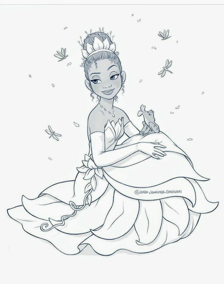 the princess and the frog coloring pages