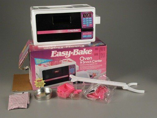 an easy bake oven and other kitchen items are shown in front of the box