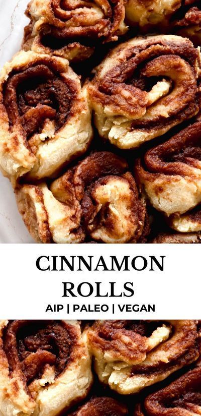 cinnamon roll is shown with the title above it