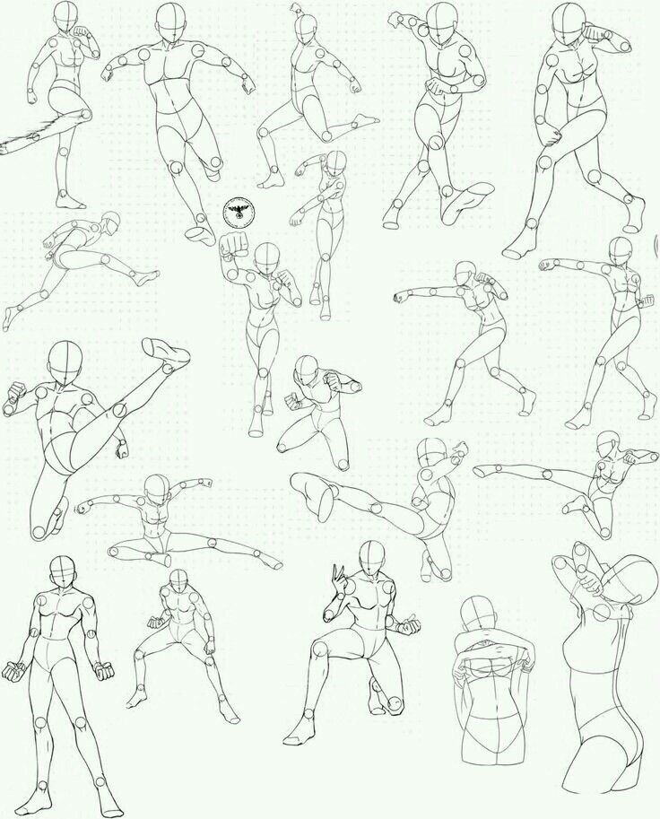 an image of various poses and gestures for the character in spider man, drawn by hand