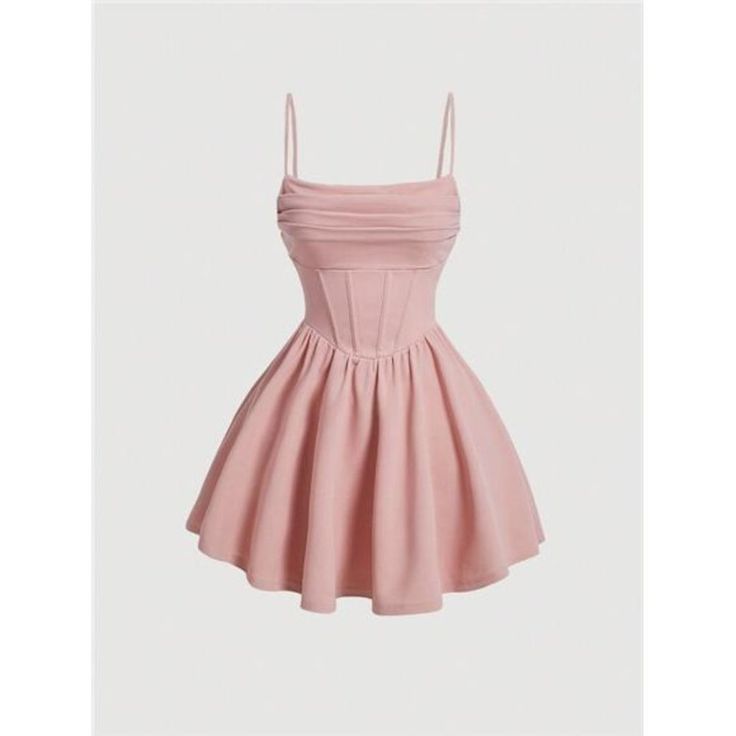 -Item Id 29535263.Html?Mallcode=1&Zeedropid=1656696 -Color: Pink -Style: Elegant -Pattern Type: Plain -Details: Backless, Ruched, Zipper -Neckline: Spaghetti Strap -Sleeve Length: Sleeveless -Type: Cami -Waist Line: High Waist -Hem Shaped: Flared -Length: Short -Fit Type: Regular Fit -Fabric: Medium Stretch -Material: Knitted Fabric -Composition: 95% Polyester, 5% Elastane -Care Instructions: Machine Wash Or Professional Dry Clean -Sheer: No -Lining: 100% Polyester **Open To Offers!!!** **Bundle Graduation Fits, Pink Hoco Dress, School Dance Dresses, Pink Dress Short, Court Dresses, Pink Homecoming Dress, Cute Dress Outfits, Elegant Pattern, Grad Dresses