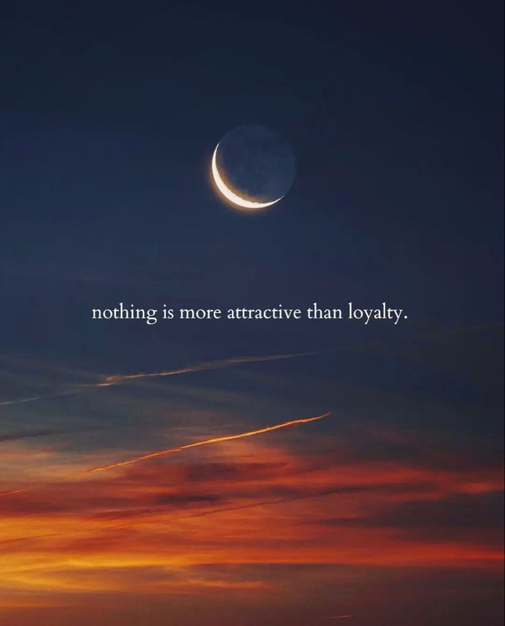 the moon is in the sky with a quote on it that says nothing is more attractive than