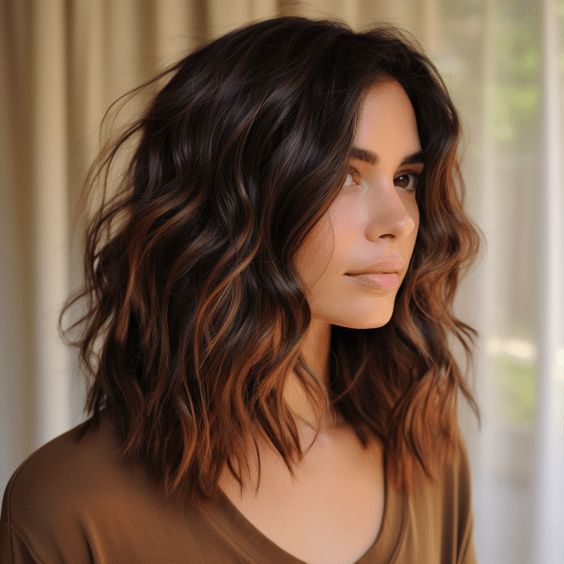 87 Chic Medium-Length Layered Haircuts: Shoulder-Length Styles &Amp; Face-Framing Layers 57 Shoulder Length Wavy Hair, Thick Wavy Hair, Medium Length Hair With Layers, Haircuts For Wavy Hair, Shoulder Length Hair Cuts, Penteado Cabelo Curto, Trending Haircuts, Mid Length Hair, Medium Hair Cuts