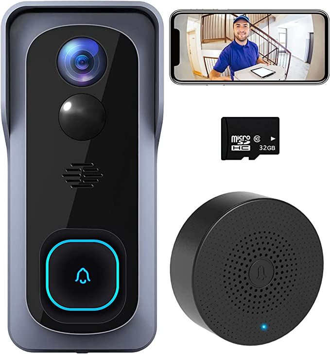 an image of a video door phone with a camera attached to the front and side