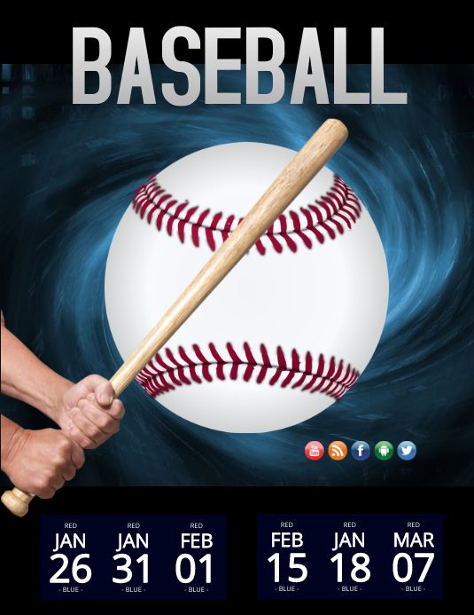 a poster with a baseball bat and ball in the air, on a black background