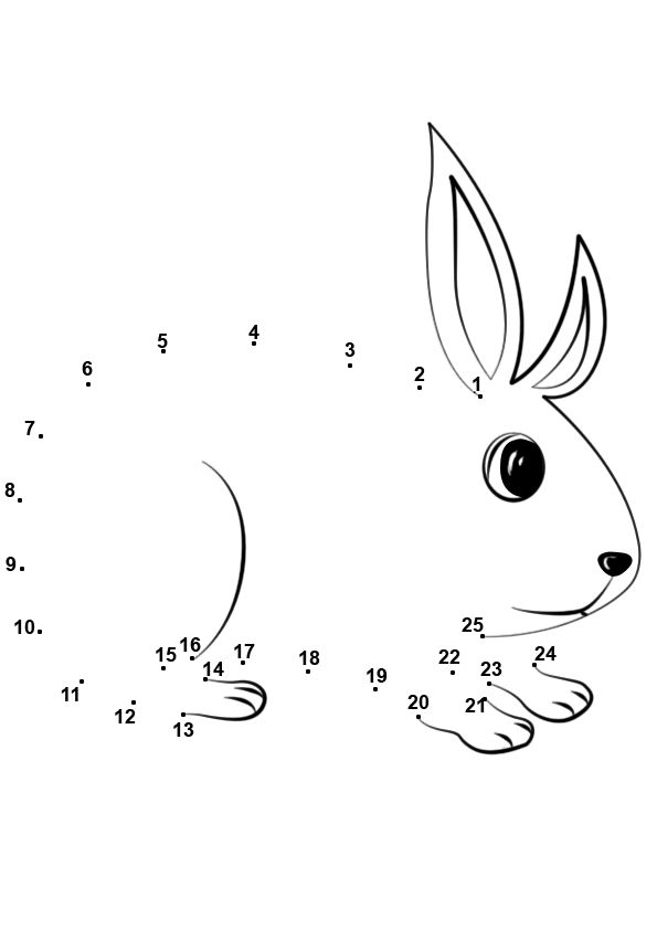 connect the dots to draw an animal with numbers for children and adults, which are also in