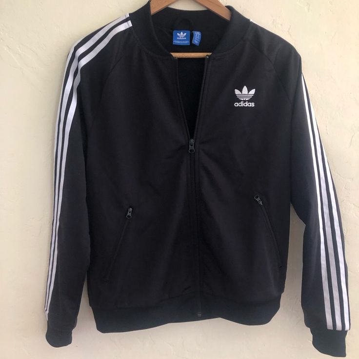 Classic Adidas Sport Jacket, Track Suit Top. Brand New Never Worn. Check Out The Rest Of My Closet For More Athletic/Workout Gear And Lululemon, Fabletics, Outdoor Voices, Columbia, Nike, Adidas, Patagonia And North Face! Size Medium Adidas Fall Streetwear Activewear, Adidas Activewear For Fall Streetwear, Casual Adidas Long Sleeve Activewear, Casual Long Sleeve Adidas Activewear, Adidas Fitted Long Sleeve Activewear, Adidas Casual Activewear For Fall, Casual Adidas Activewear For Fall, Adidas Sporty Track Jacket For Gym, Adidas Fall Sports Track Jacket