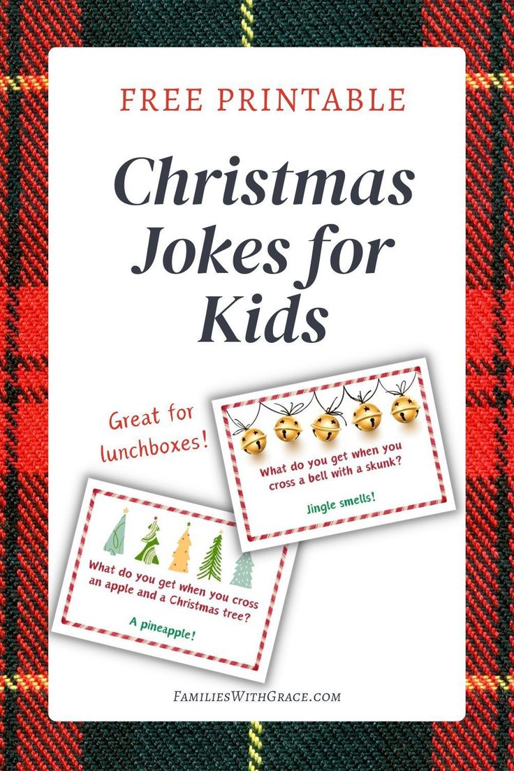 christmas jokes for kids with the text free printable