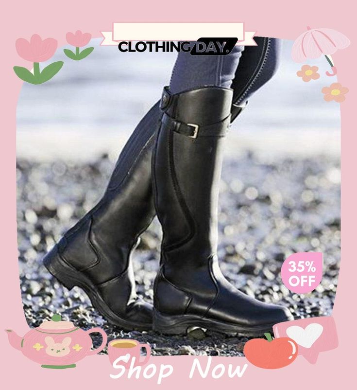 Knee High Fashion Leather Boots Fall Moto Boots In Faux Leather For Outdoor, Fall Outdoor Moto Boots In Faux Leather, Fall Outdoor Faux Leather Moto Boots, Leather Knee-high Riding Boots For Winter, Fitted Waterproof Boots With Round Toe For Fall, Wide Calf Leather Waterproof Boots For Fall, Waterproof Faux Leather Boots For Fall, Knee-high Leather Martin Boots For Spring, Wide Calf Boots For Fall Outdoor Activities