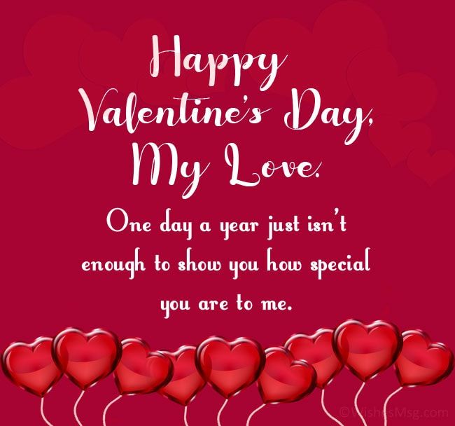 happy valentine's day card with hearts and balloons on the red background for someone to write