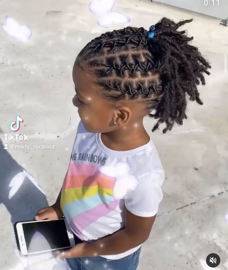 Little Black Girls Loc Styles, Dreadlock Hairstyles For Kids, Kids Loc Styles Daughters, Kids Locs Styles Daughters, Kid Loc Styles, Kids Dreads Hairstyles, Kids Loc Styles, Kids Dreads, Locs Ideas