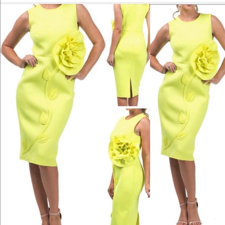 Detailed Citrus Rose Midi Dress Spring Party Dress With Rose Detail, Sleeveless Dress With Rose Detail For Spring, Sleeveless Dresses With Rose Detail For Spring, Elegant Rose Dress For Spring, Chic Rose Dresses For Spring, Chic Spring Dresses With Rose Detail, Chic Rose Dress For Garden Party, Rose Color, Favorite Color