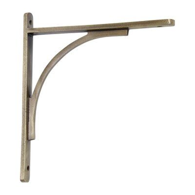 a metal shelf bracket on a white background