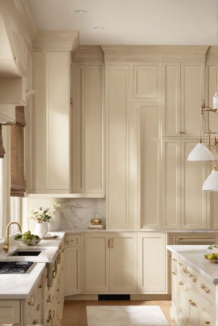 1. Creamy Cabinets 
2. Top Wall Colors 
3. 2024 Lineup 
4. Interior Design Inspiration Kitchen Paint With Cream Cabinets, Wall Paint Color With Cream Cabinets, Cream Cabinets With White Walls, Cream Kitchen Paint Wall Colors, All Cream Kitchen, Ecru Kitchen Cabinets, Canvas Tan Kitchen Cabinets, Almond Kitchen Cabinets, Timeless Kitchen Colors