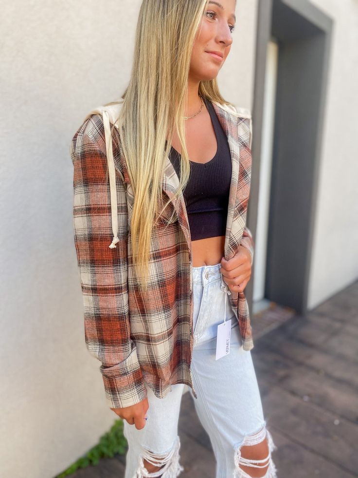 Plaid Hooded Button Down Shirt Sales Gifts, Fall Fashion, Baby Toddler, Button Downs, Down Shirt, Autumn Fashion, Button Down Shirt, Relaxed Fit, Plaid