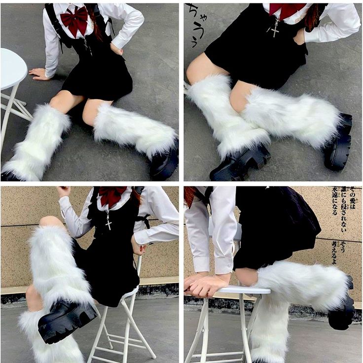 4 566 Women's Fur Leg Warmers Sexy Furry Fuzzy Leg Warmers Soft Boot Cuffs Cover White Owl Bird Angel Rave Party Edc Electric Forest Leg Warmers Fur, Female Fursuit, Fuzzy Leg Warmers, Fur Leg Warmers, Boot Cuff, Soft Boots, Japanese Clothes, Electric Forest, Rave Party