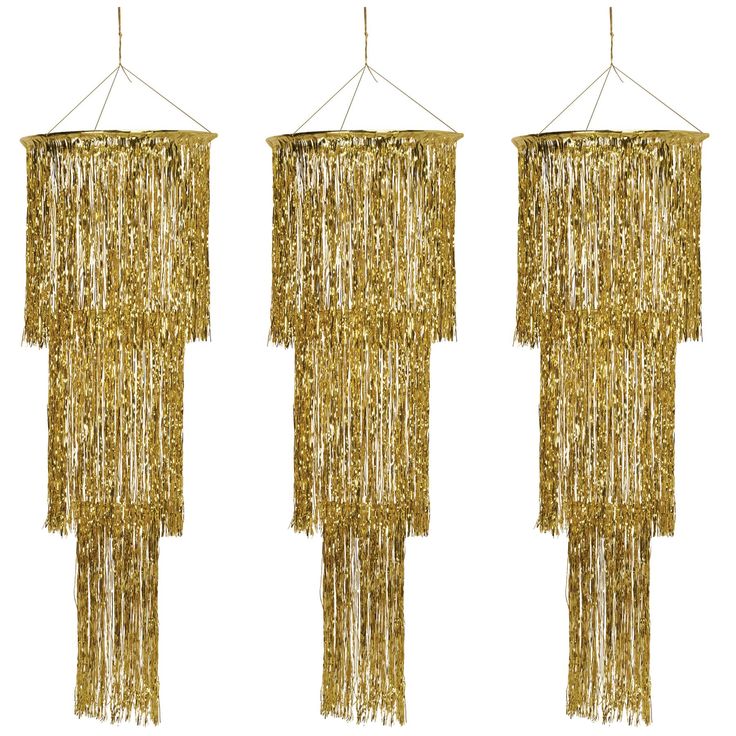 PRICES MAY VARY. INCLUDES: 3 Gold Shimmering Chandelier Decorations in the package SIZE: Each Hanging Chandelier Decoration measures 4 feet long MATERIALS: Made of gold plastic and has gold cord at the top for hanging PERFECT FOR: New Year's Eve Party Decorations and Great 20's Party Décor CELEBRATE LIFE WITH US: Since 1900 The Beistle Company’s mission has remained the same: to help people around the world celebrate life’s events by creating fun, high quality products using the finest materials Hanging Gold Chandelier, White And Gold Party New Ywars, Photo Balloon Chandelier, Gatsby Cocktail Table, Golden Gates Prom Theme, Star Theme New Year Eve. Table, Great Gatsby Themed New Years Party, Living My Life Like Its Golden Party Theme, Cubicle For New Years